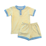 Frankie PJ Set - Lemon Stripe / Blue Sky