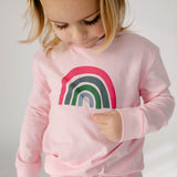 RAINBOW LIGHT PINK SWEATSHIRT
