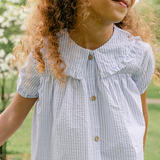 Lyla Dress - Light Blue Seersucker