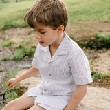 Graham Linen Set - Tan/White Stripe