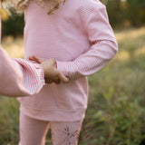 Mauve/White Stripe Sweatshirt