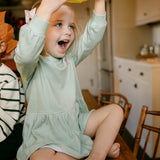 London Dress - Sage Stripe