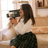 Winnie Skirt - Navy Tartan