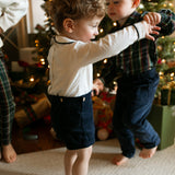 Shepherd Button On - Winter Ivory & Midnight Navy