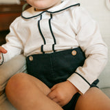 Shepherd Button On - Winter Ivory & Midnight Navy