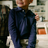 Reid Long Sleeve Polo - Navy