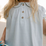 Libby Knit Dress - Light Blue Stripe