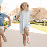 Libby Knit Dress - Light Blue Stripe