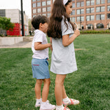 Adelaide Polo Dress - French Blue Stripes