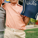 Archie Polo - Apricot Stripe