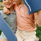 Archie Polo - Apricot Stripe
