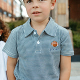 Archie Polo - Navy Stripes