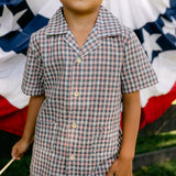 Rhodes Button Down Top - Americana Plaid