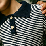 Sterling Short Sleeve Sweater - Navy