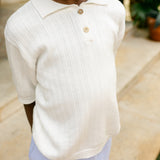 Sterling Short Sleeve Sweater - Cream