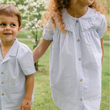 Lyla Dress - Light Blue Seersucker