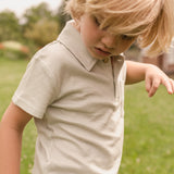 Archie Polo - Sage Green Stripe