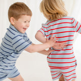 James Shorts - Blue/Red Knit Stripes