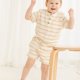 James Shorts - Tan Knit Stripes
