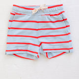 James Shorts - Blue/Red Knit Stripes