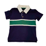 Archie Polo - Navy w/White & Green