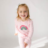 RAINBOW LIGHT PINK SWEATSHIRT