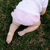Andie Diaper Set - Light Pink Gingham