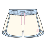 Autumn Short  - Coconut w/Sea Blue