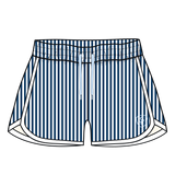 Autumn Short  - Navy Pinstripe