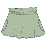 Emma Woven Skirt - Sage Green
