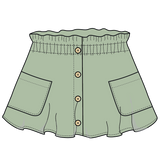 Emma Woven Skirt - Sage Green