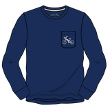Brooks Long Sleeve Pocket Tee- Bicycle