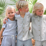 Short Sleeve Tee - Chambray Stripe
