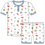 Frankie PJ Set - Coastal Waters