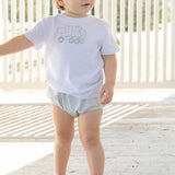 Knit Diaper Cover - Light Blue / White Stripe
