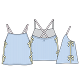 Elsie Top - Blue Candy Stripe