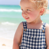 Finley Overall - Navy Gingham