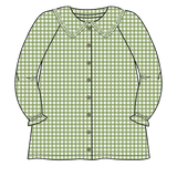 Goldie Long Sleeve Dress - Green Gingham