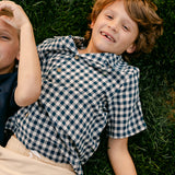 Graham Button Down - Navy Gingham