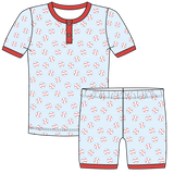 Frankie PJ Set - Home Run Print