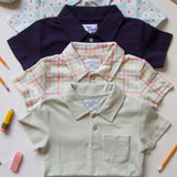 Archie Polo - Sage Green Stripe