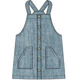 Kate Overall Dress - Denim