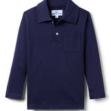 Reid Long Sleeve Polo - Navy