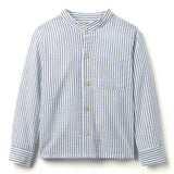 Arthur Long Sleeve Shirt - Navy Seersucker