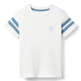 Lucas Tee - Off-White w/Stormy Blue