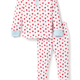 Morgan PJ Set - Heart Print Blue