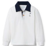 Rhodes Long Sleeve Polo - Off White