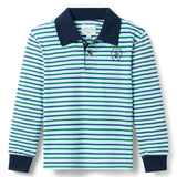 Rhodes Long Sleeve Polo - Golf Stripe