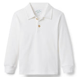 Reid Long Sleeve Polo - Off White