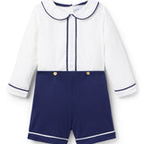 Shepherd Button On - Winter Ivory & Midnight Navy